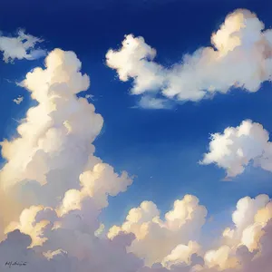 Serene Skies: A Tranquil Cloudscape in Abundant Sunlight