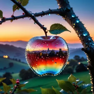 Winter holiday apple ornament decoration ball.