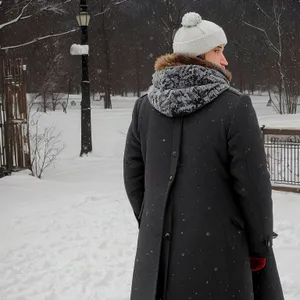 Fashionable Man Smiling in Winter Coat