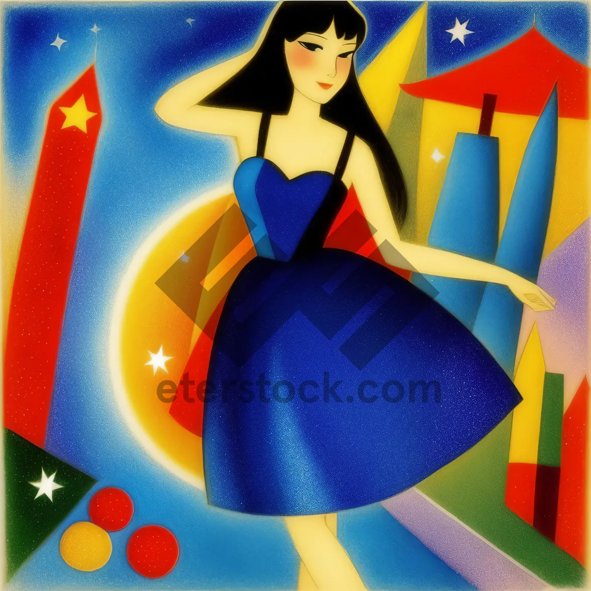 Picture of Colorful Cartoon People Art Graphics