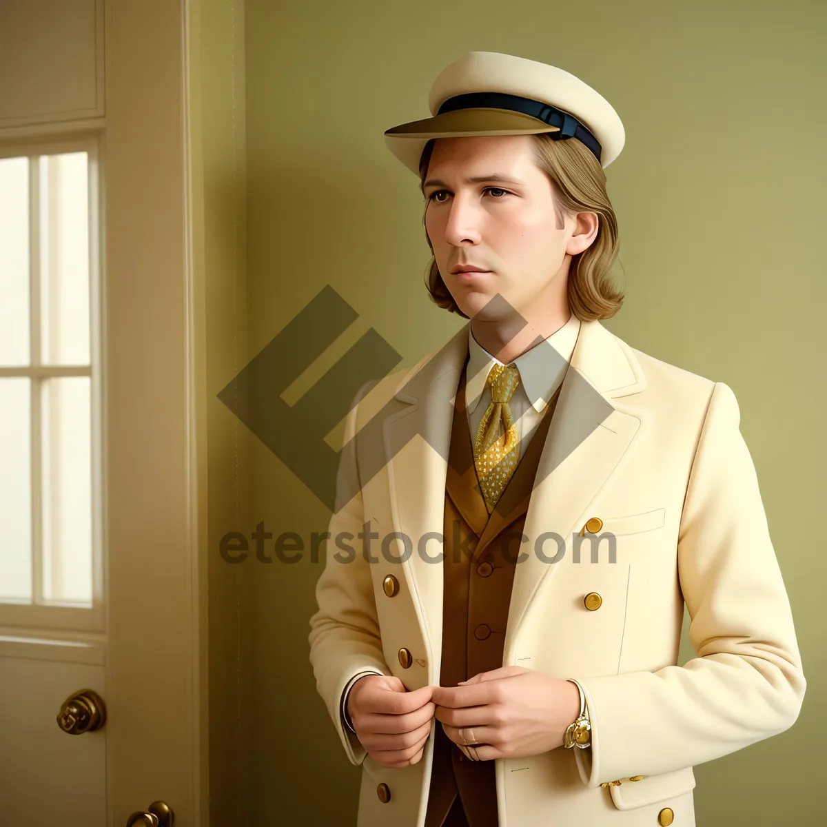 Picture of Confident male doctor in white lab coat with stethoscope