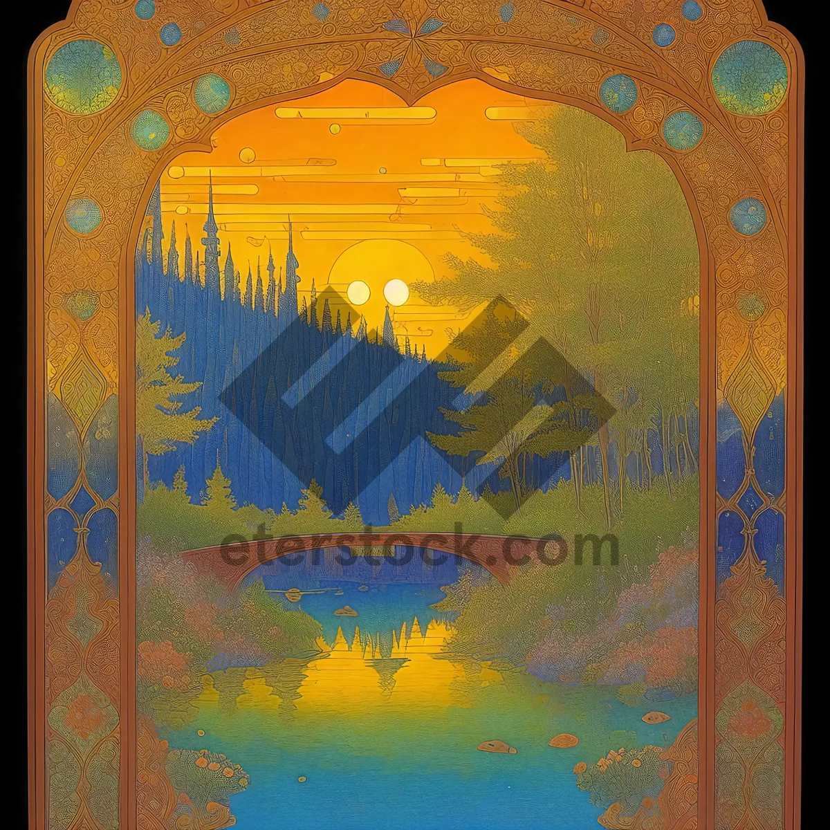 Picture of Vintage Artistic Texture - Decorative Tray Design