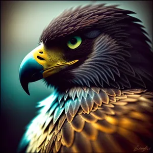 Majestic Eagle Soaring with Intense Gaze