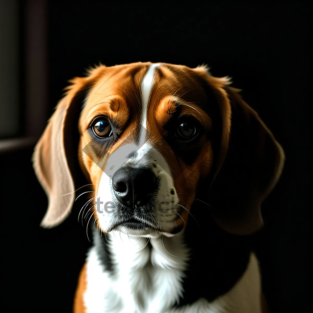 Picture of Brown Beagle Puppy - Adorable Canine Portrait