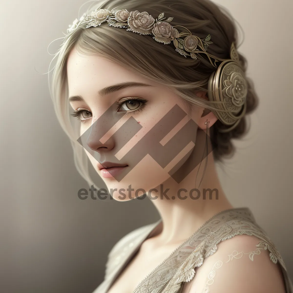 Picture of Elegant Princess Portrait: Sensual Aristocratic Fashion Model