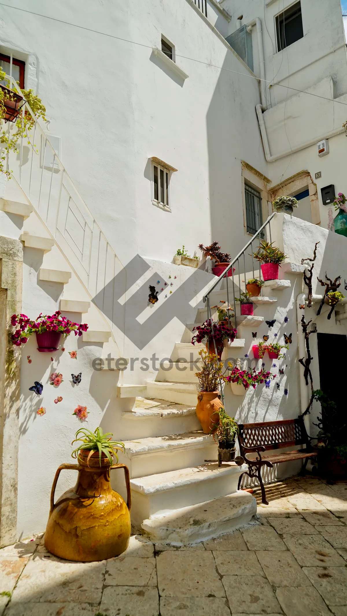 Picture of Festive floral table decor for home interior.