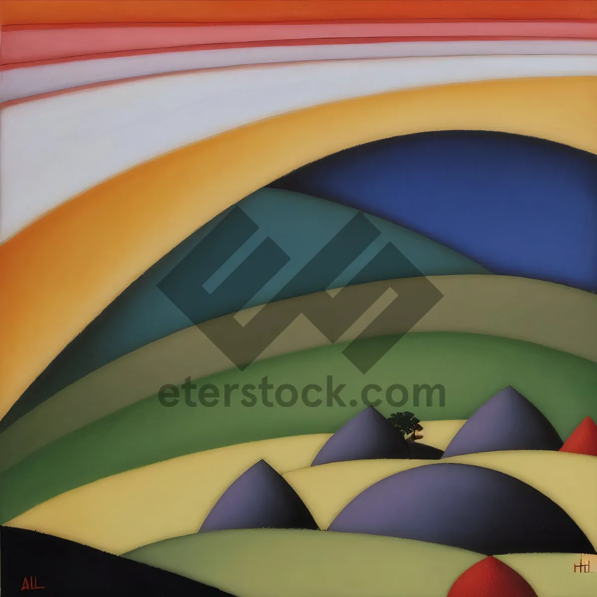 Picture of Colorful Rainbow Umbrella Canopy Design