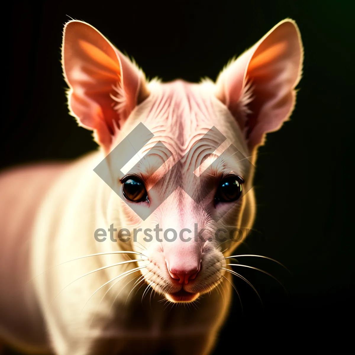 Picture of Adorable White Kitty with Playful Eyes