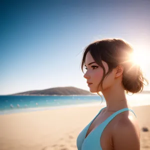 Sun-Kissed Beach Babe in Sexy Bikini