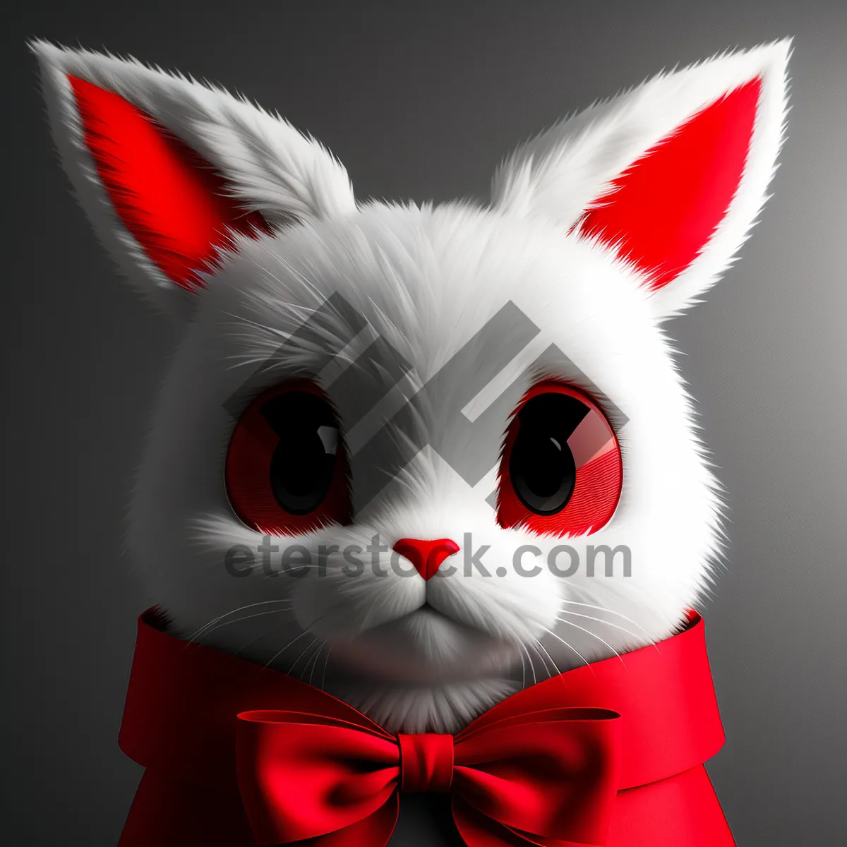 Picture of Cute Feline Portrait with Coquette Mask