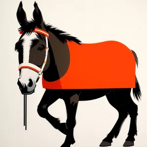 Wild Stallion Silhouette - Artistic Equestrian Gear in Stable