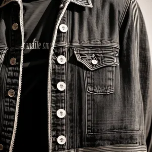 Black Buttoned Jacket - Fashionable Clothing Garment