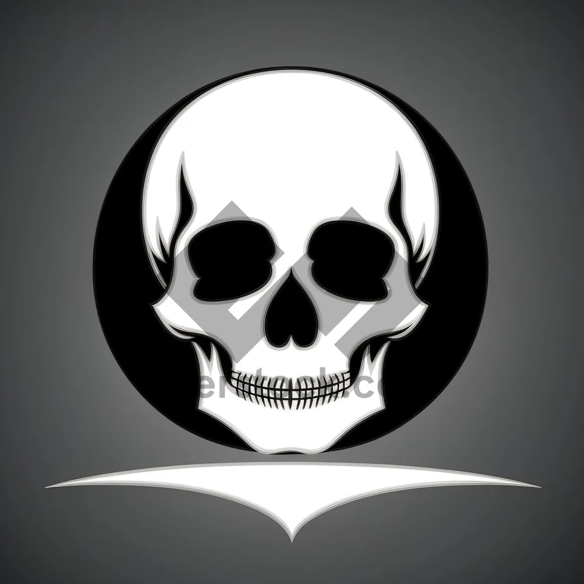 Picture of Cartoon Skull Pirate Poison Black Icon