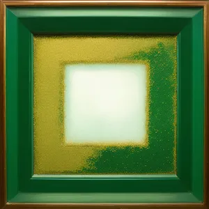 Vintage Wooden Frame with Golden Grunge Texture