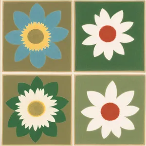 Vintage Floral Pattern Tile: Retro Spring Decoration