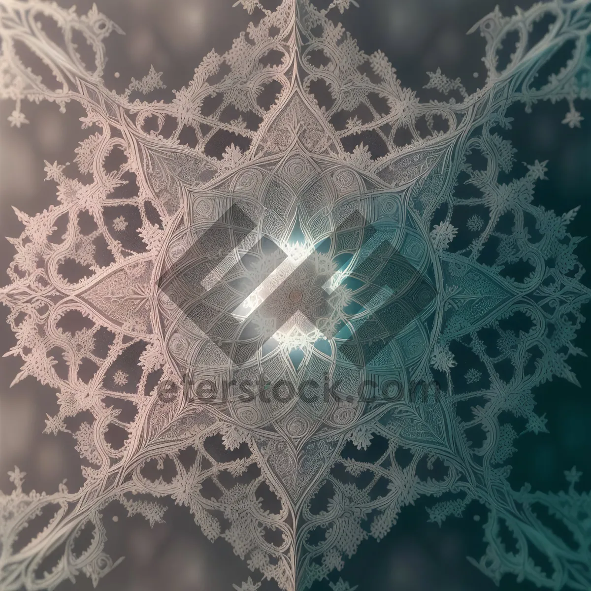 Picture of Crystal Ice Fractal: Futuristic Cobweb Design with Colorful Artistic Patterns