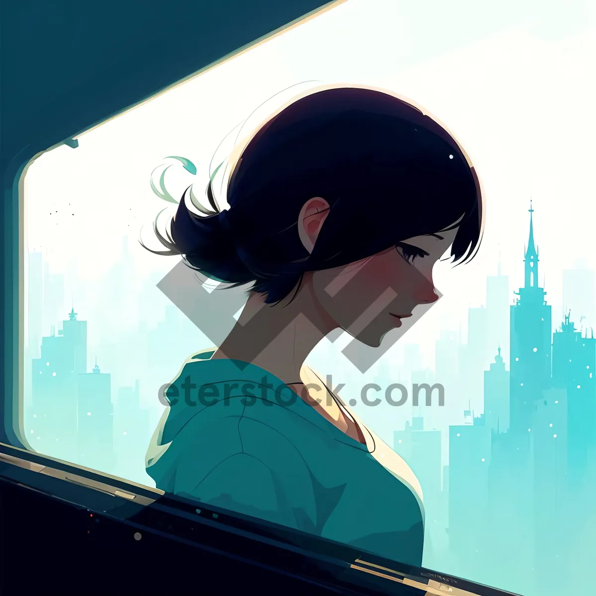 Picture of Professional Businessman Working on Laptop in Office