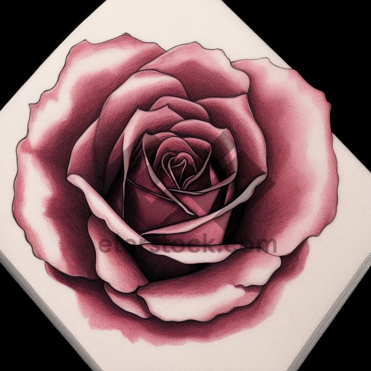 Picture of Romantic Pink Rose Blossom Petal Closeup Image