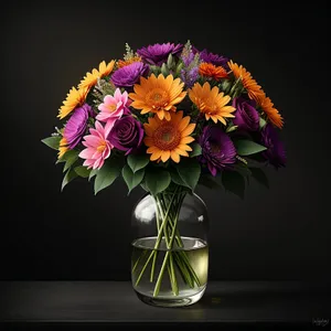 Colorful Summer Bouquet in Vase