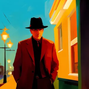 Successful Businessman in Professional Suit and Construction Helmet