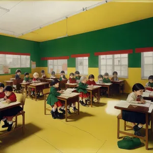 Modern Interior Design: Empty Restaurant with Wood Furniture