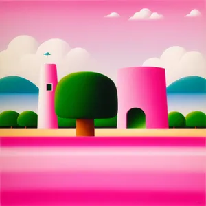 Vibrant Resort Area Web Icon Set