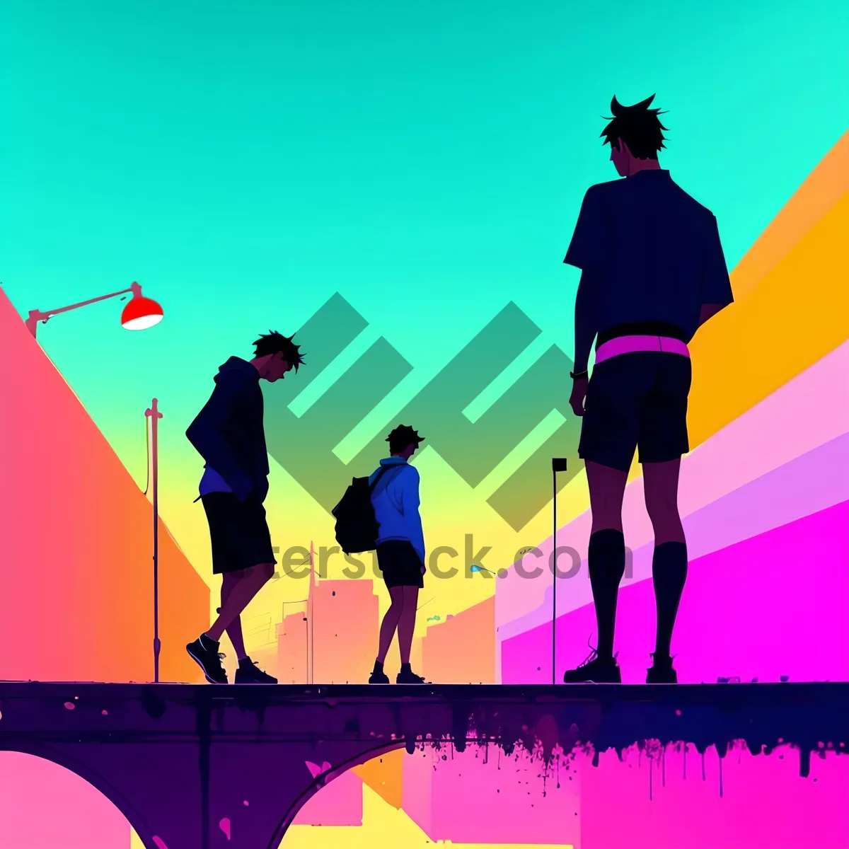 Picture of Golfer Silhouette in Athletic Competition