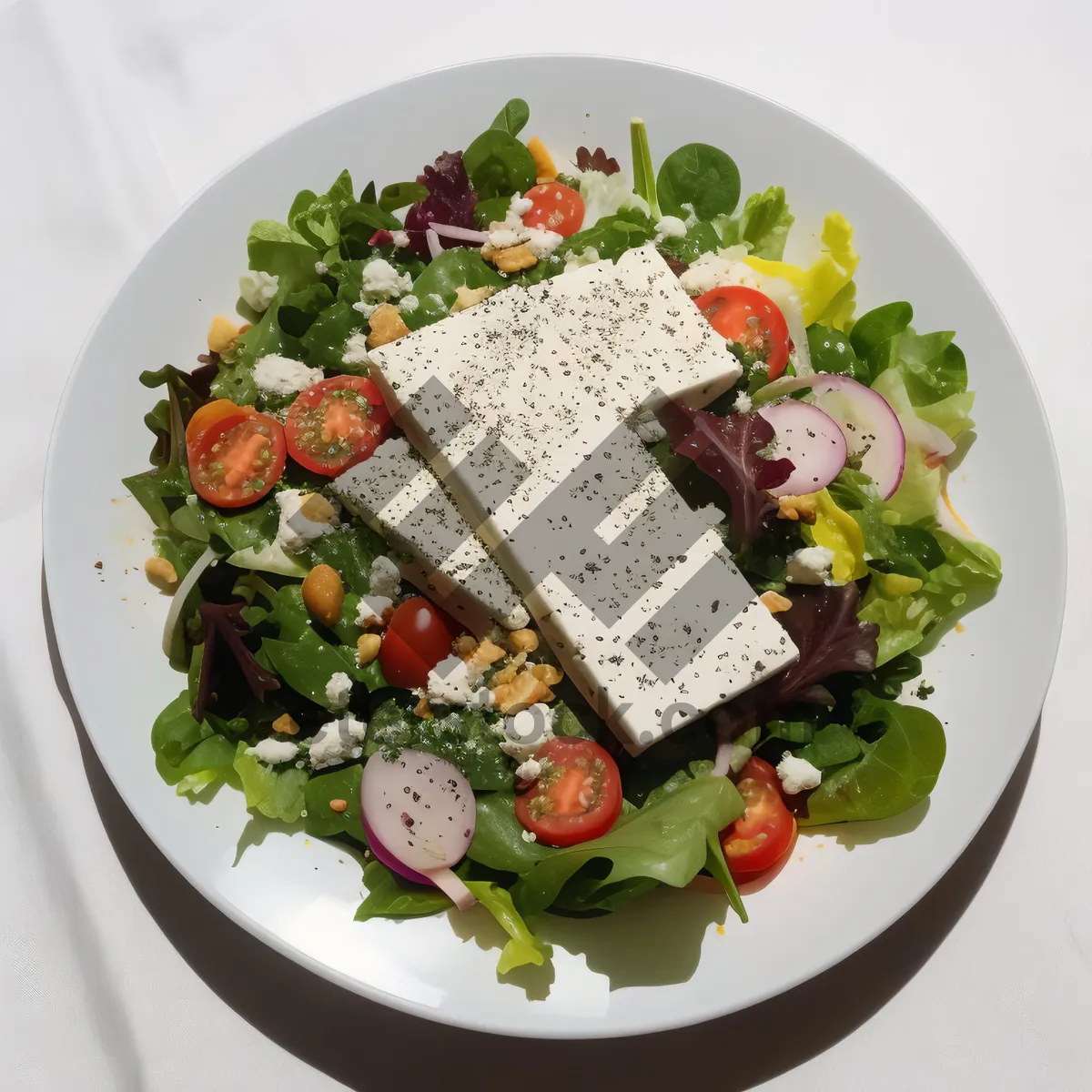 Picture of Fresh Gourmet Plate of Healthy Vegetarian Salad