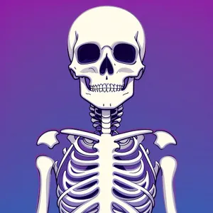 Sinister Skeleton: A Spooky, Cartoonish Tribute to Bone Anatomy