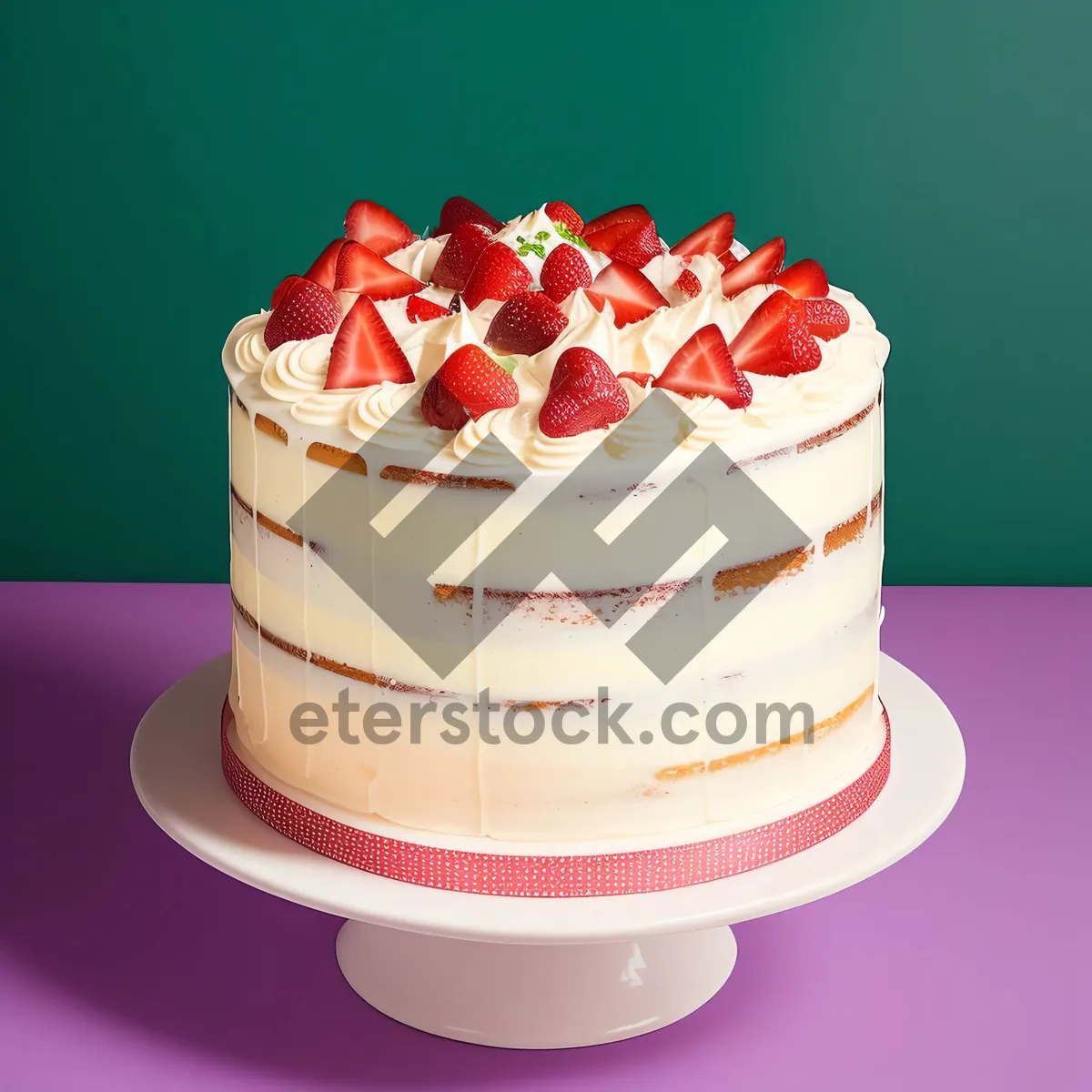 Picture of Delicious Berry Trifle Cake with Fresh Fruit