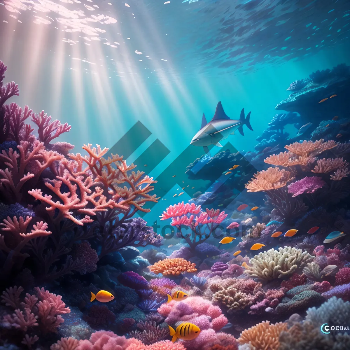 Picture of Vibrant Underwater Coral Reef Exploration