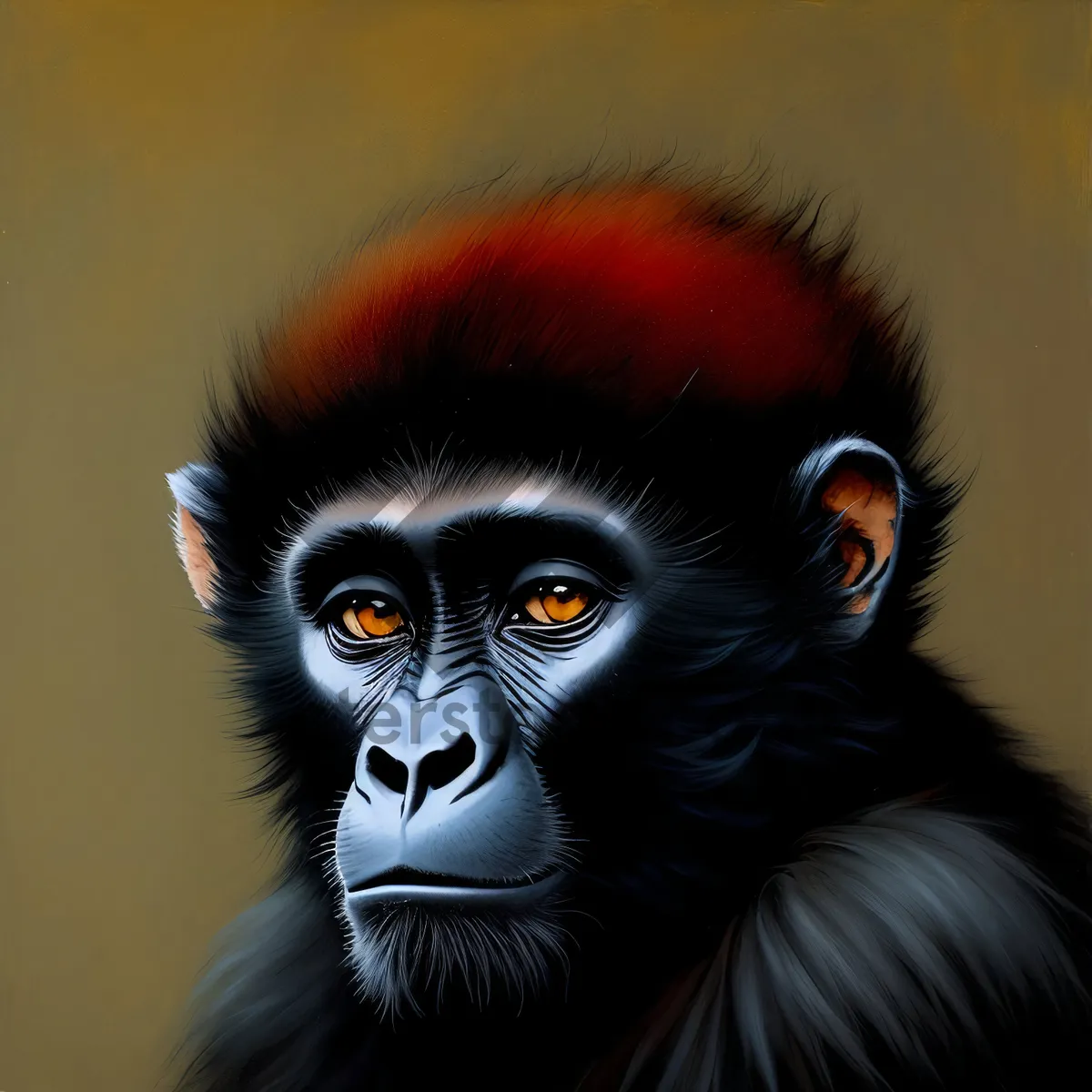 Picture of Primal Portrait: Black Ape - Wildlife Monkey