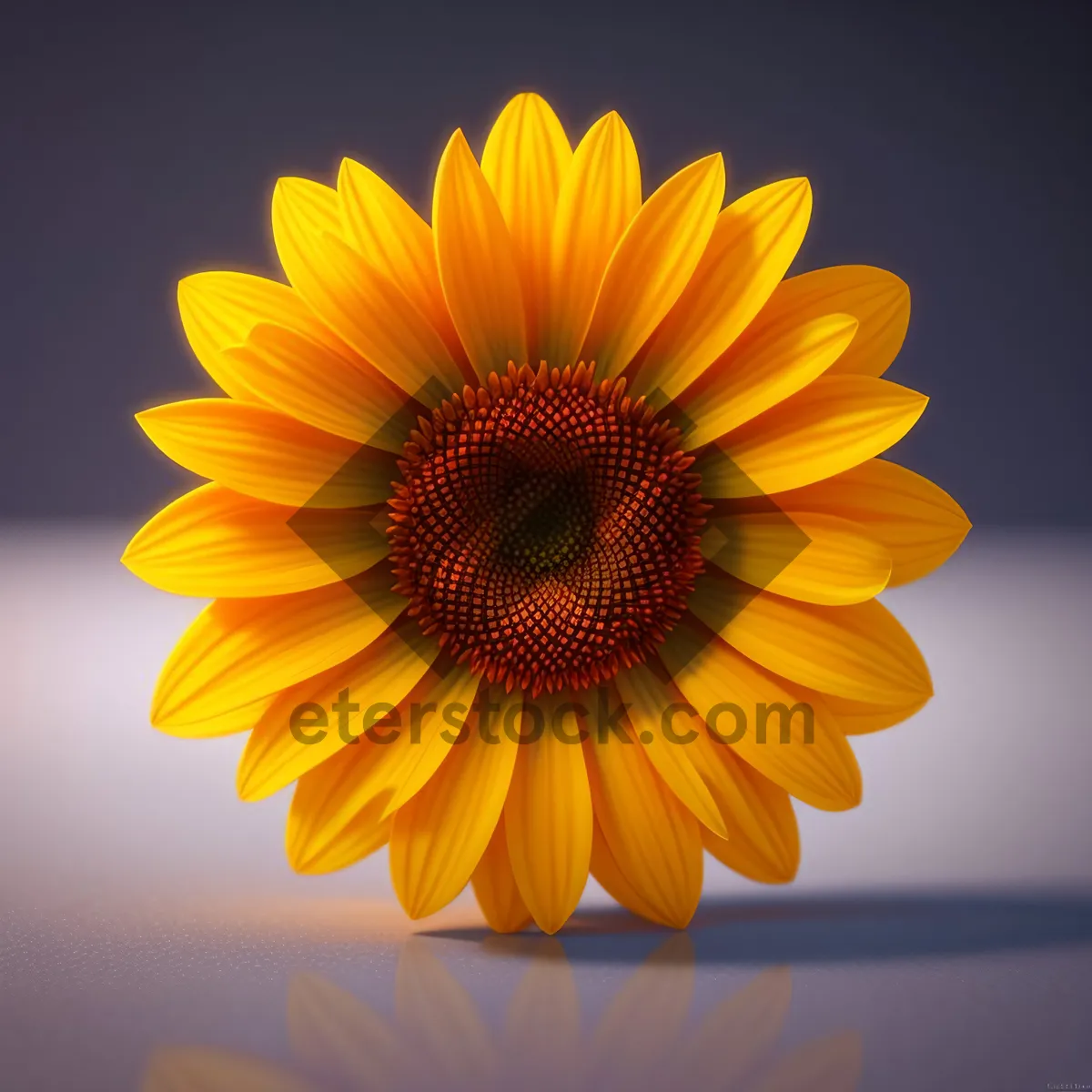 Picture of Bright Summer Sunflower Blooming with Vibrant Petals