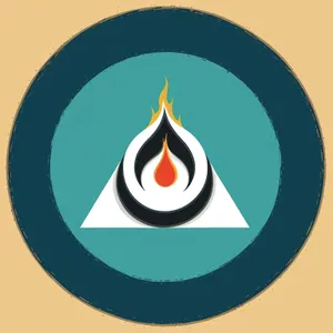 Black Hazard Sign Button Icon: Web Graphic Design