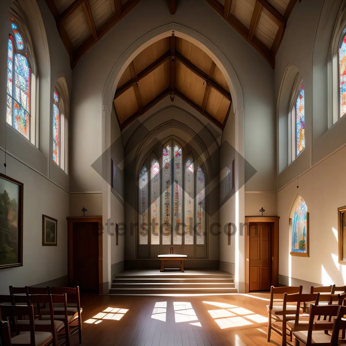 Picture of Historic Cathedral with Majestic Vaulted Ceiling