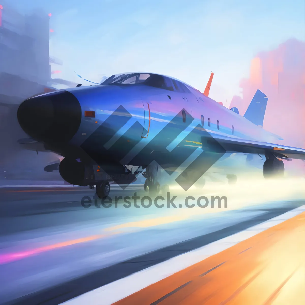 Picture of High-Flying Jet Propels Through the Sky