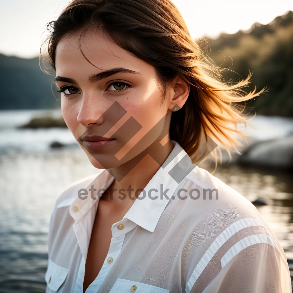 Picture of Smiling Businesswoman in Professional Kimono