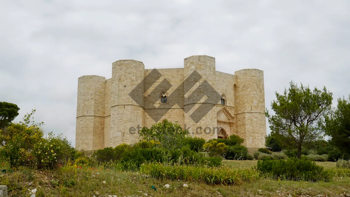 Picture of Ancient Castle by the Historic Stone Wall