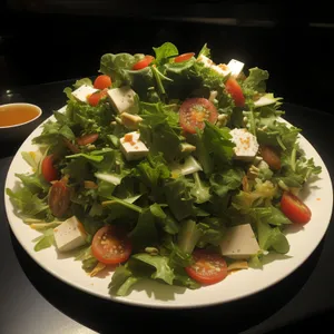 Healthy Gourmet Vegetable Salad Bowl Closeup