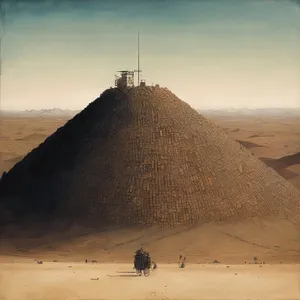 Sands of Time: Majestic Desert Landscape with Ancient Pyramids