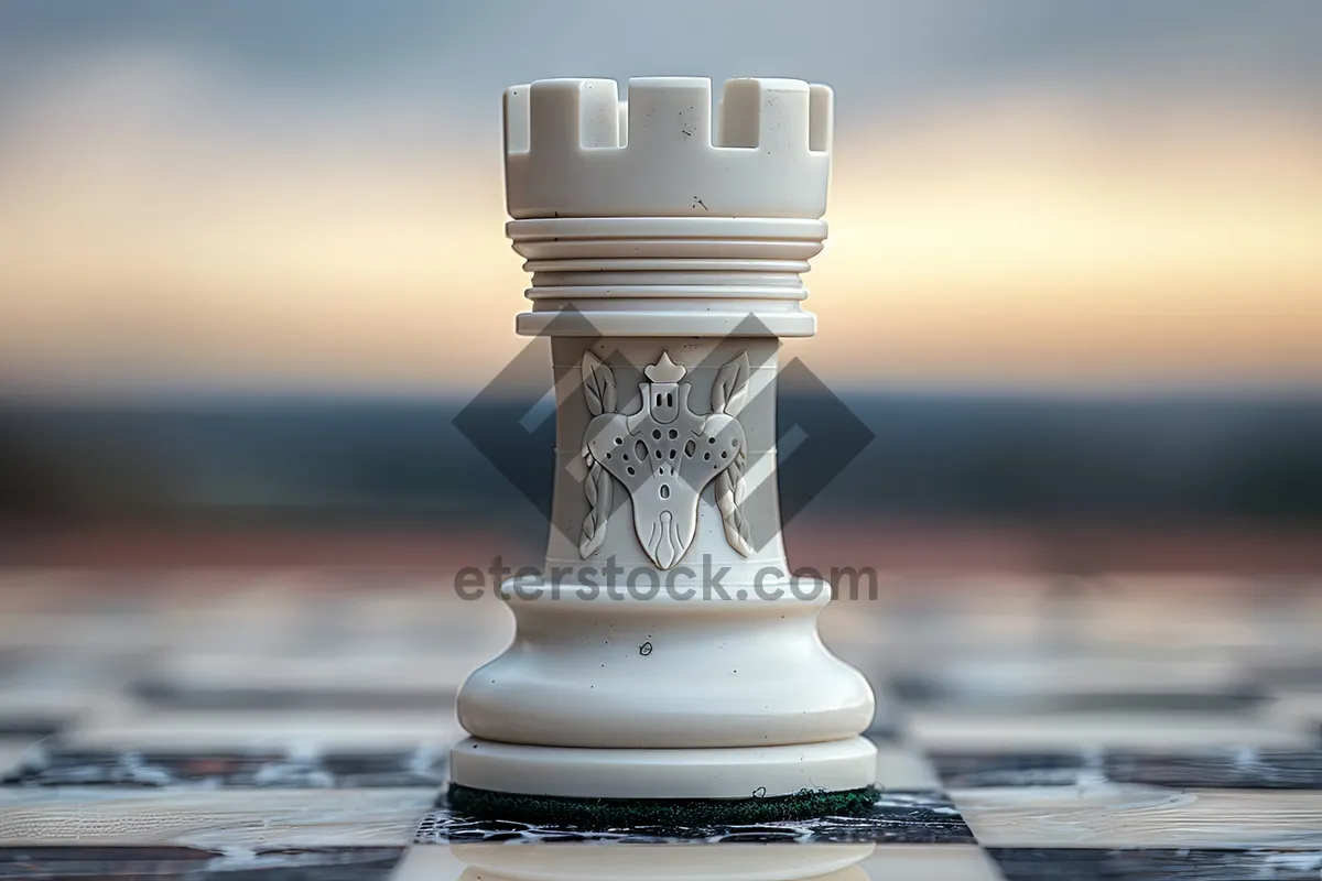 Picture of Chess game strategy with pawn and king