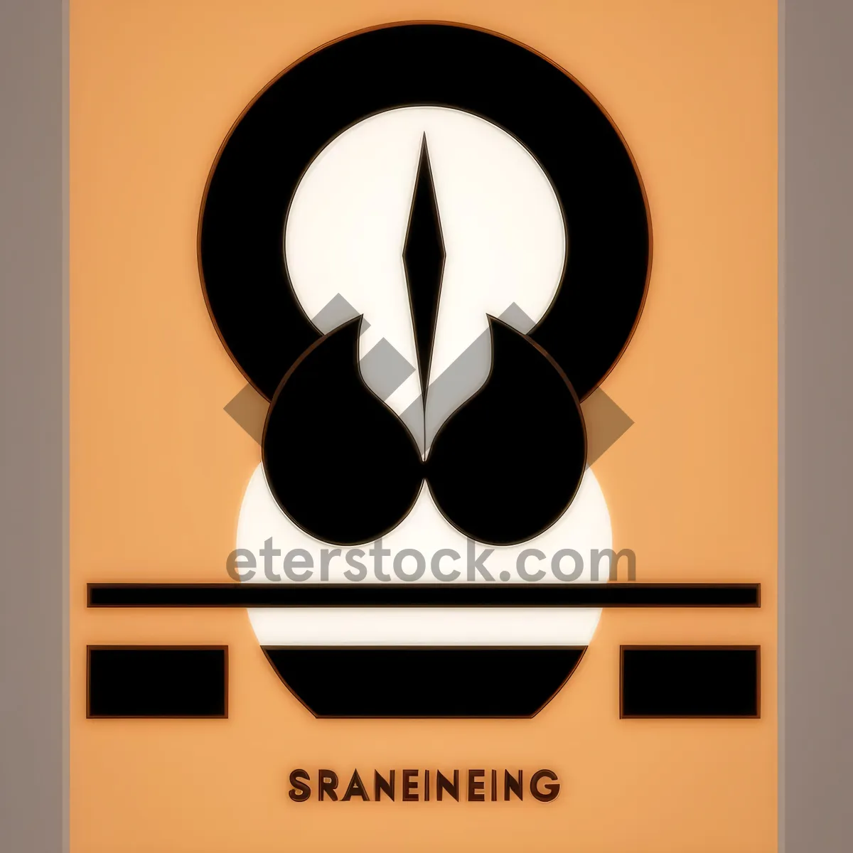 Picture of Black Art Design Symbol with Mustache Icon