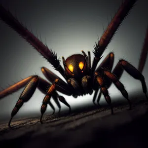 Creepy Black Widow Spider - Detailed Close-up View