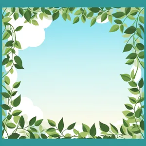 Floral Border with Holly Ornament and Leaf Design