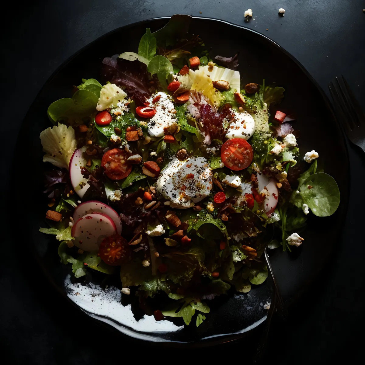 Picture of Fresh Berry Salad with Peppered Meat and Vegetable Wok