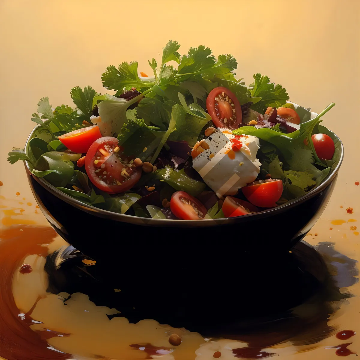 Picture of Fresh Vegetable Salad with Red Currant and Tomato