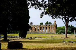 Old church architecture in historic landscape