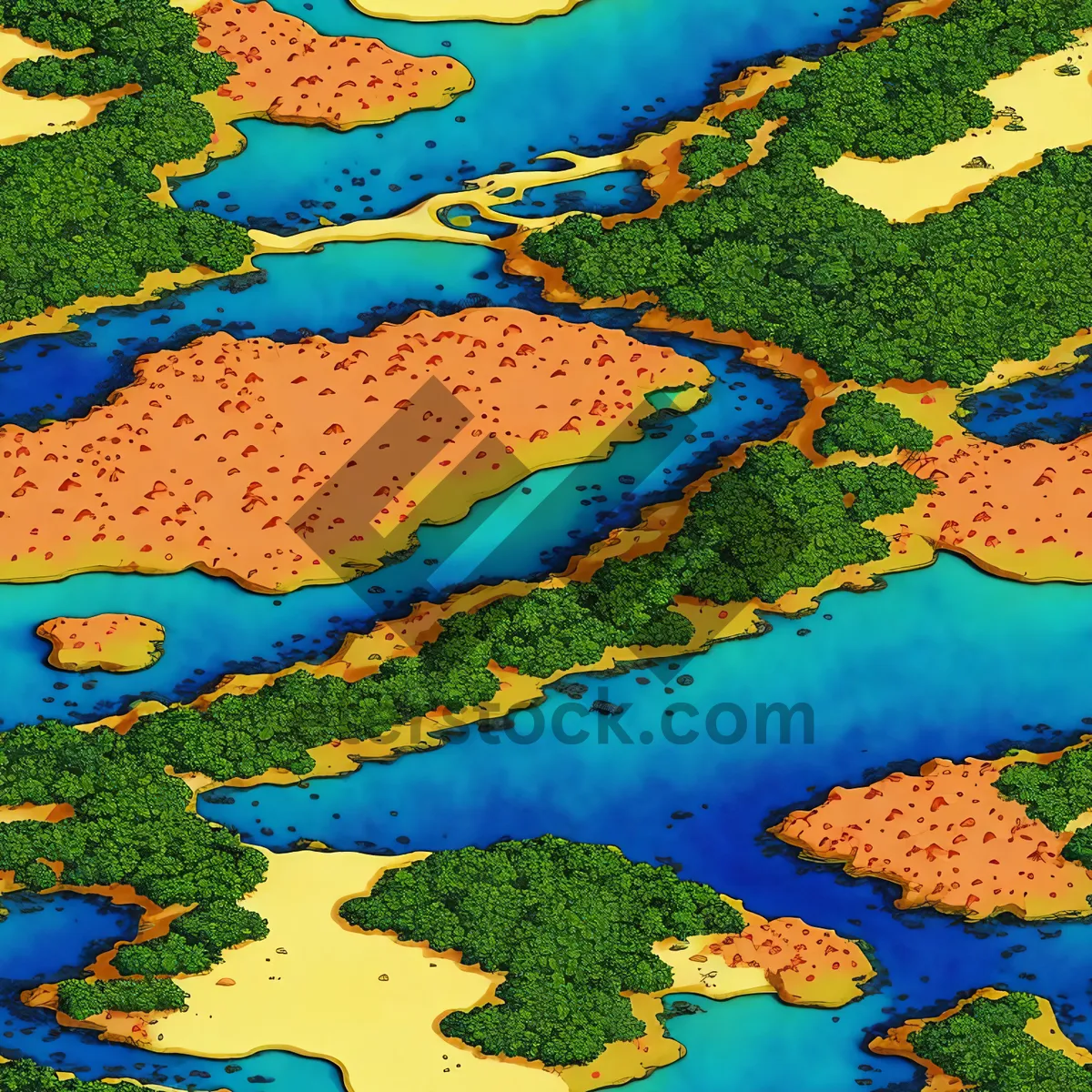 Picture of Global River Map: Navigating Earth's Waterways