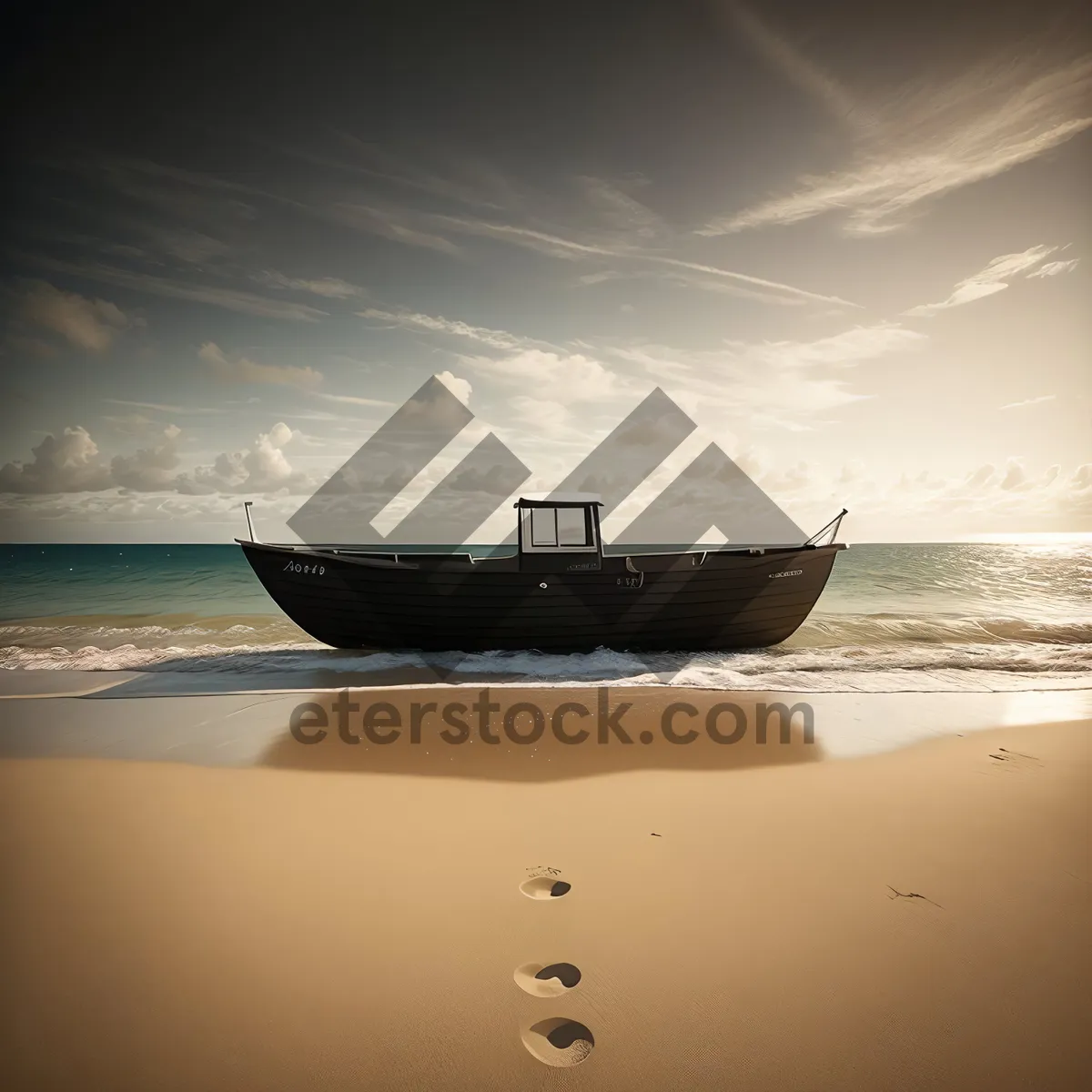 Picture of Golden Horizon on Serene Tropical Beach