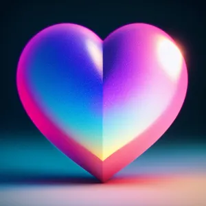 Vibrant Heart Gem: Shiny Symbol of Love
